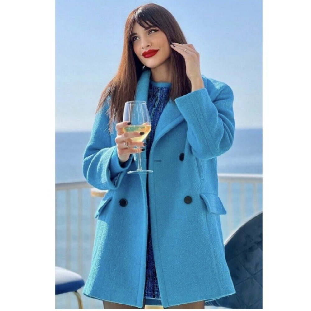 Zara * Oversized Coat in Blue
